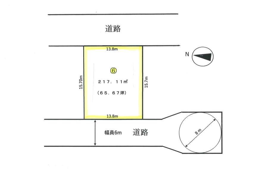 NO.6区画 65.67坪 1150万円